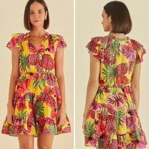 Farm Rio Fruit Dream Ruffle Mini Dress